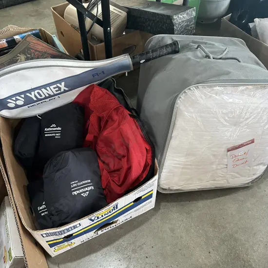 double/queen duvet plus box mosquito nets etc