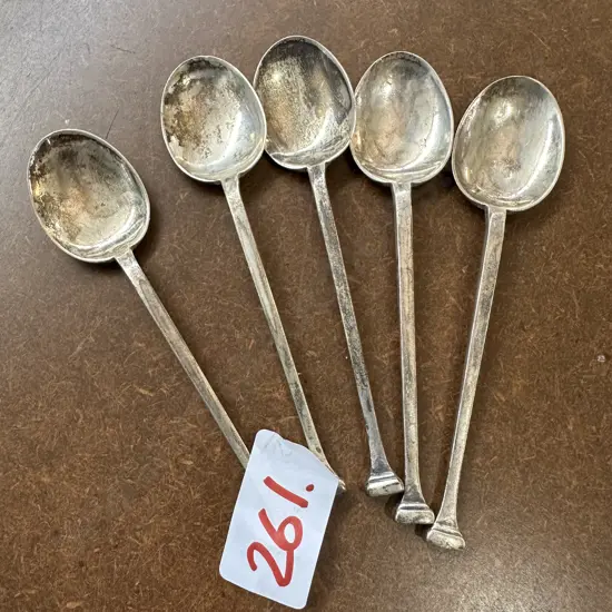 5 x Sterling silver teaspoons 55.7g