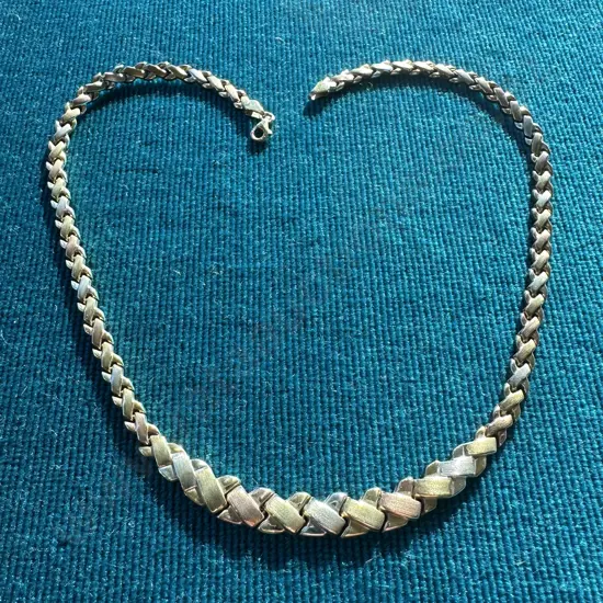 9kt gold necklace stamped Turkey & GL 375 (9.47g) 42cm