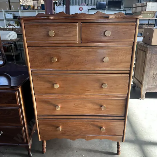 Solid Pine tall boy 1300 x 870 (dovetailed)