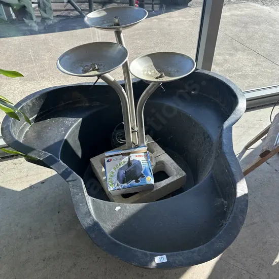 water feature with new pump