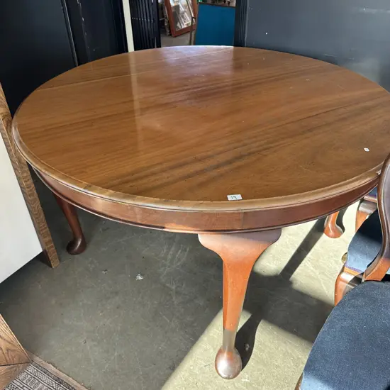 Solid Mahogany cabriole legged table 1370mm