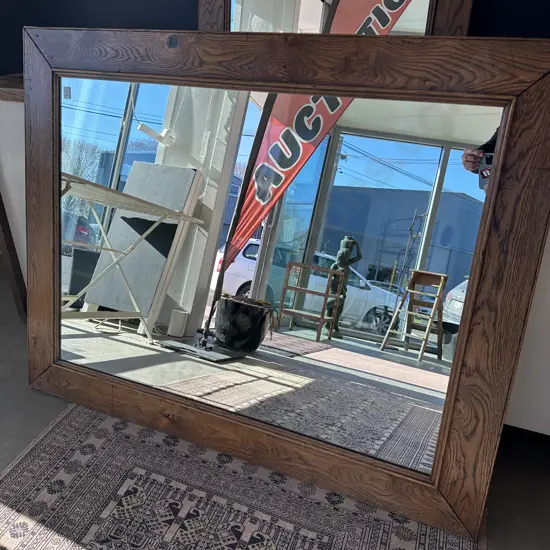 large American Oak framed mirror 1400 x 1100