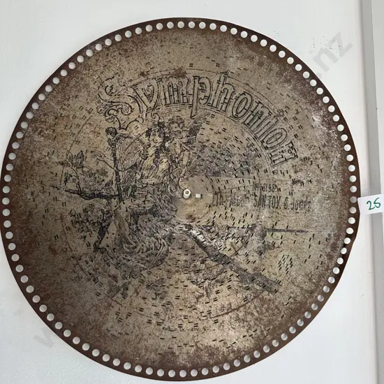 symphonion music box disc plus lamp stand