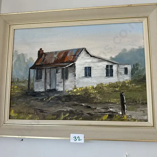 Colleen Hamilton painting, pumpkin cottage