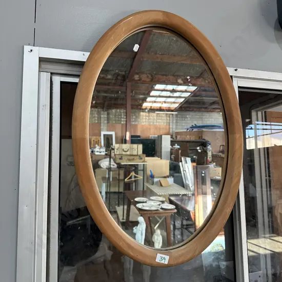 Rimu framed mirror 640mm