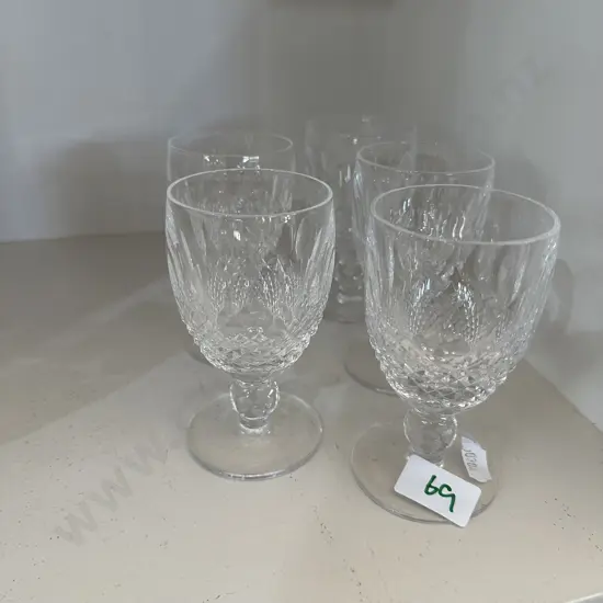 Waterford Red wine glasses x 5