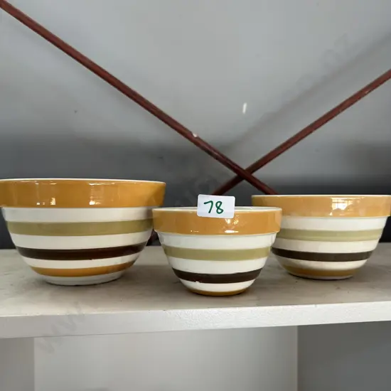 3 vintage mixing bowls