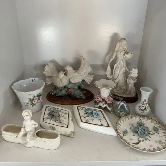 shelf of collectables