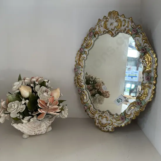 German mirror and shell  arrangement
