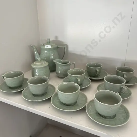 Celedon Chinese coffee service