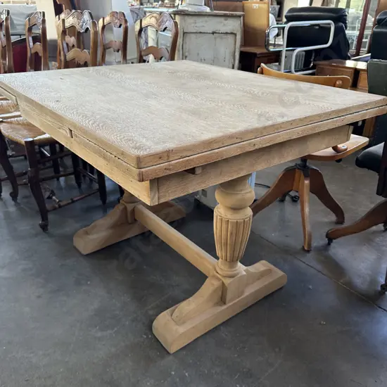 restored Oak extendable table