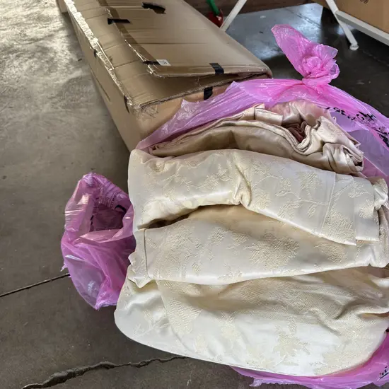 drapes and 2 xmas tree