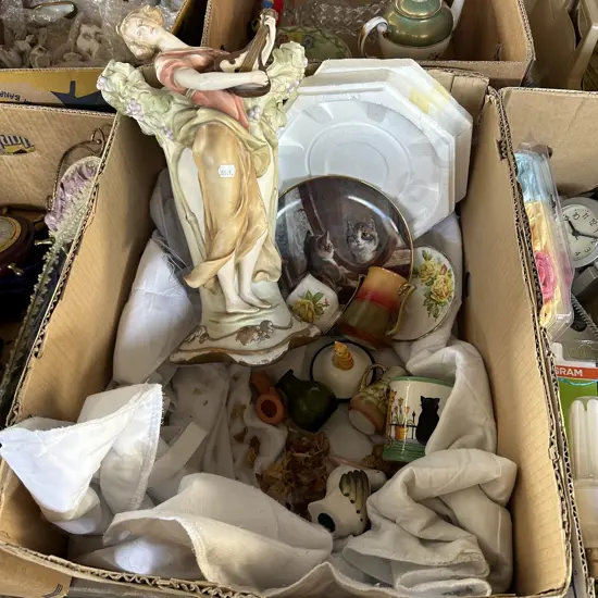 art nouveau vase (repaired) etc