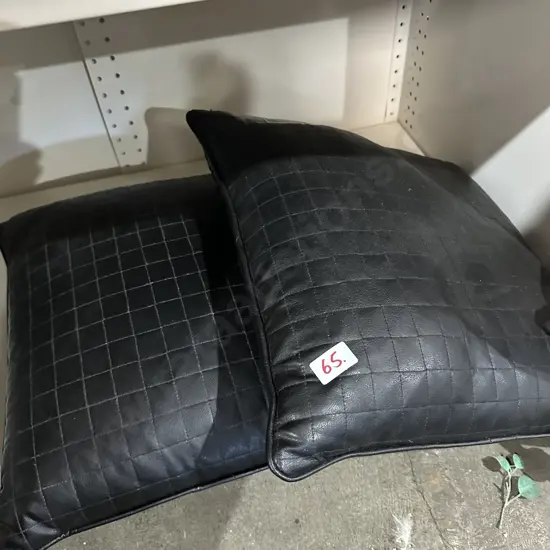 Pair of black cushions