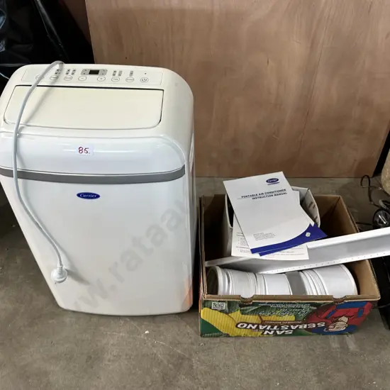 Carrier portable air conditioner unit and ducting