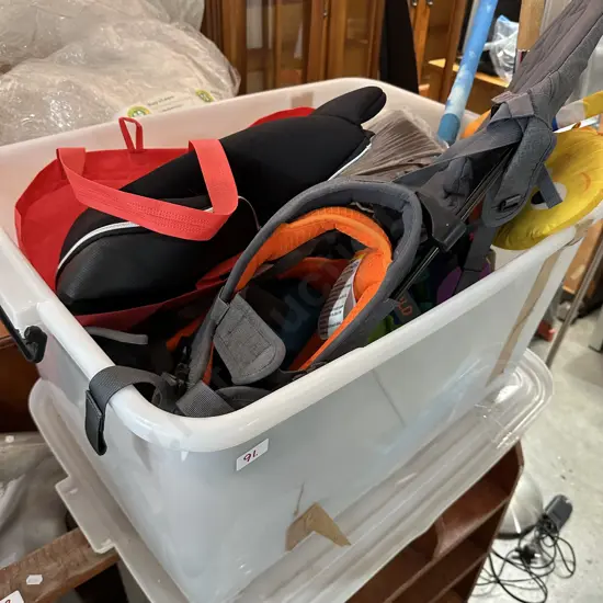 Bin of kids items