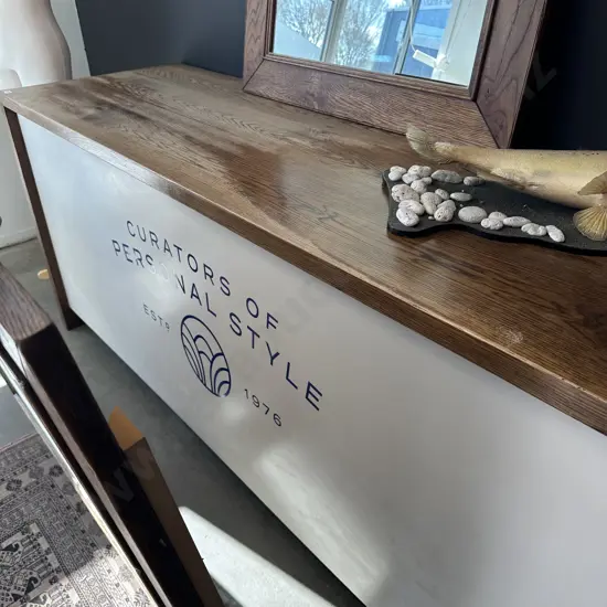 Large American Oak counter/hall table