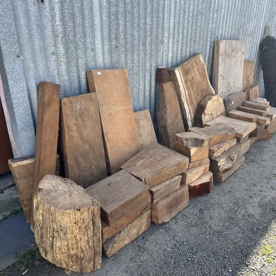 Large lot Wood Turners slabs of hardwood & native