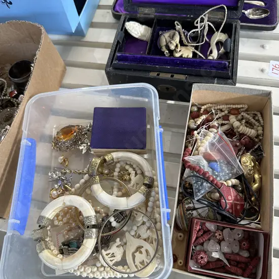 costume jewelry and bone etc