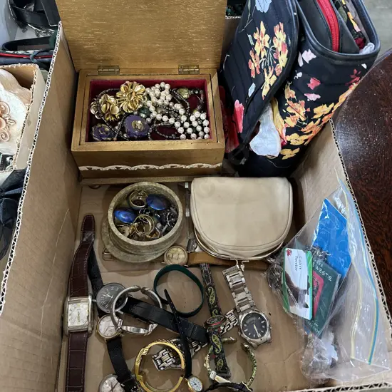 costume jewelry and watches etc