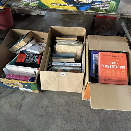 3 boxes books