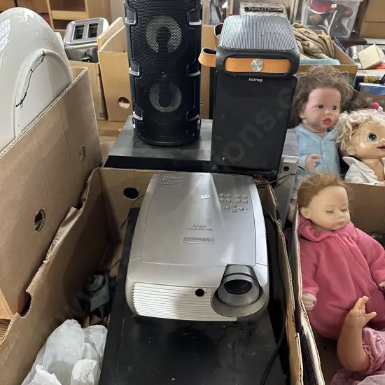 projector, speakers etc