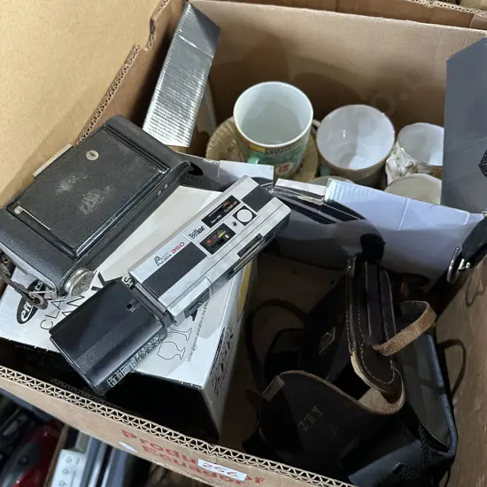 cameras and glassware etc