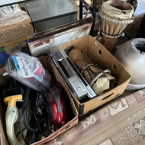 2 box asst, plus drums and light fittings etc