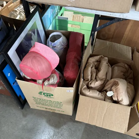 sleeping bags and box lot