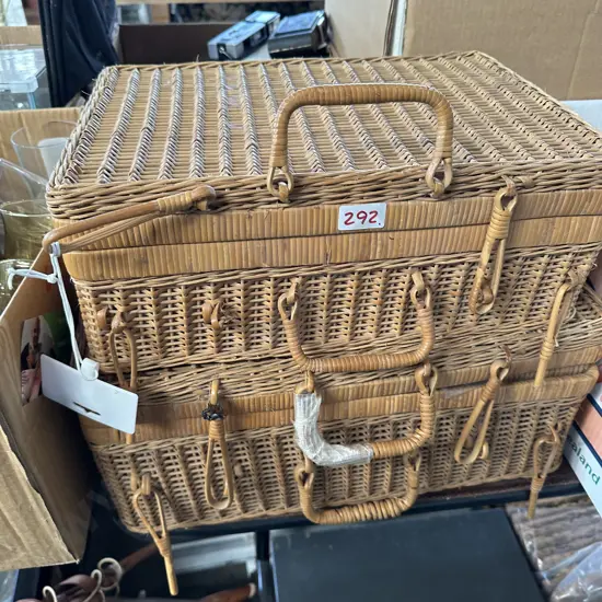 2 sewing baskets and contents