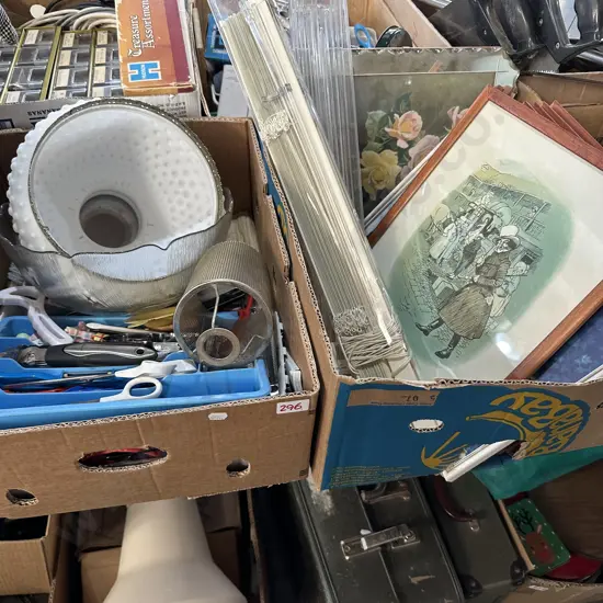 2 box inc set of prints and deco mirror etc