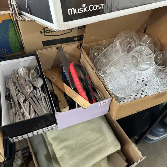 cutlery and glassware