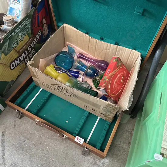 cutlery box and box lot