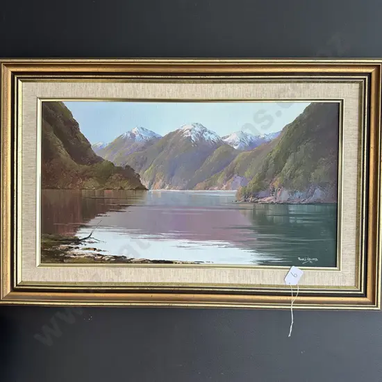 Peter Wallers oil painting Doubtful Sound 1992