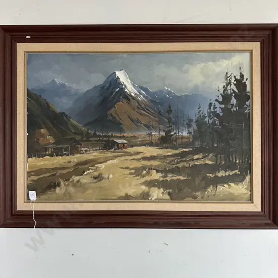 Brian Baxter  large Oil painting 1976 Mt Cook