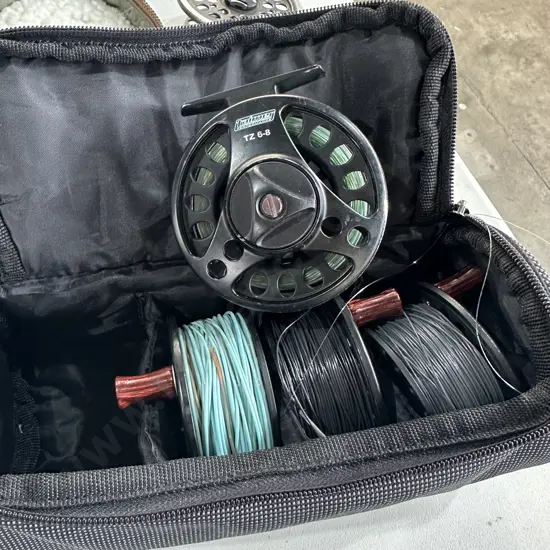 Taimer performance TZ 6-8 reel and 3 extra spools (plus Scierra pouch)