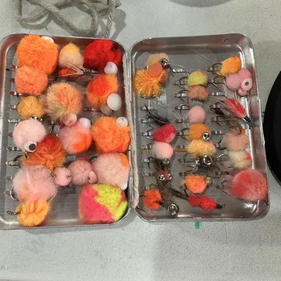 Perrine  #60 small fly box with glowbugs