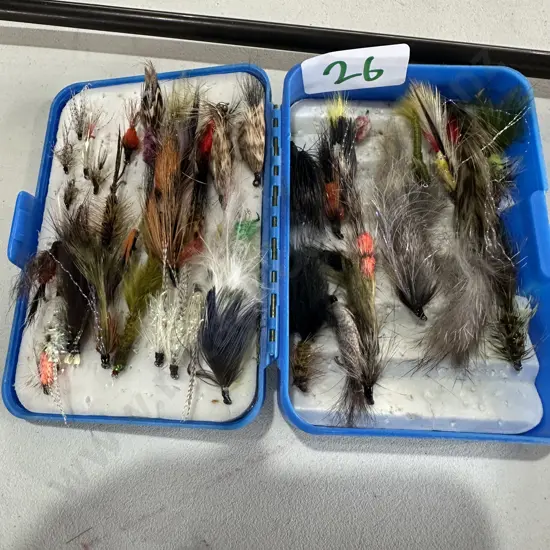 Anglersmail (Cleveland) fly box and contents