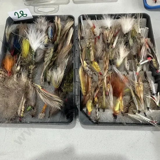 Scientific Anglers fly box and contents