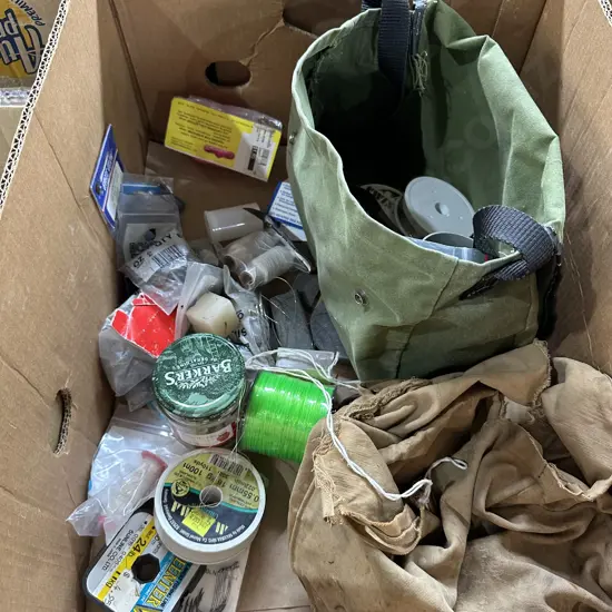 2 fishing bags and contents