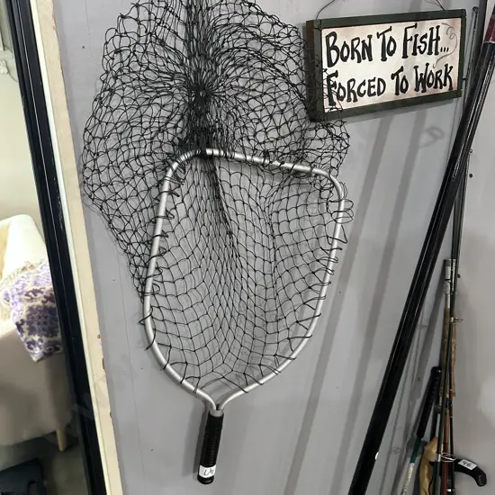 short handle net plus fishing sign