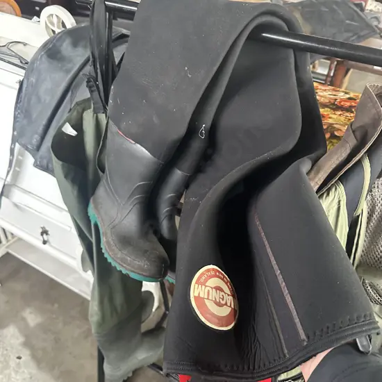 Magnum wetsuit material waders  plus a pr of wader leggings