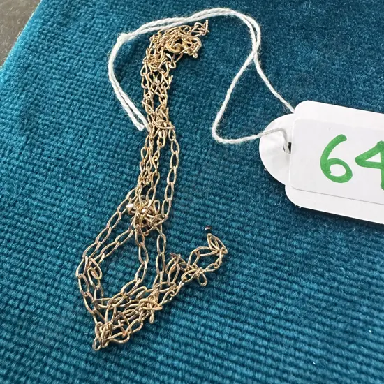 9ct gold 60cm necklace all stamped. (3.25g)