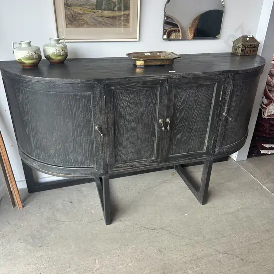 Oak sideboard on metal base