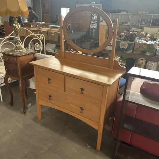 Tidy restored Rimu dressing table