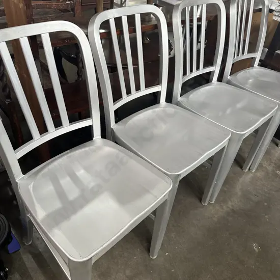 Set of 4 US navy chairs