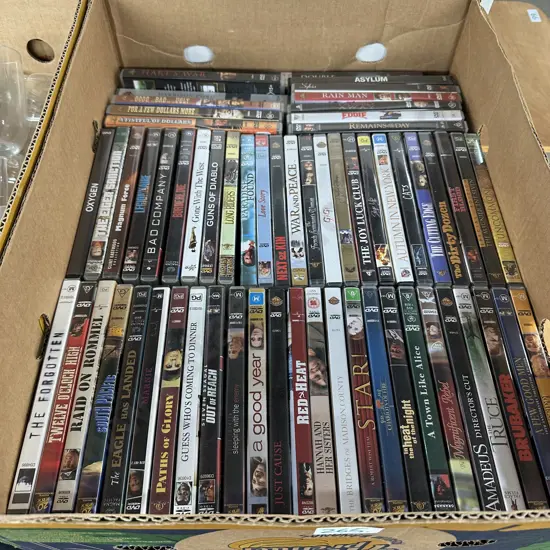 Box of DVDs