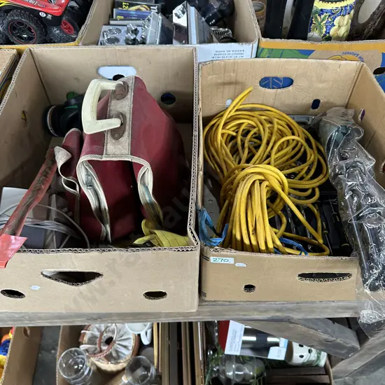 2 Boxes Tool kit,lead and tie down etc