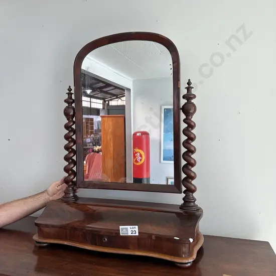 Barley twist swing dressing table mirror (average condition)